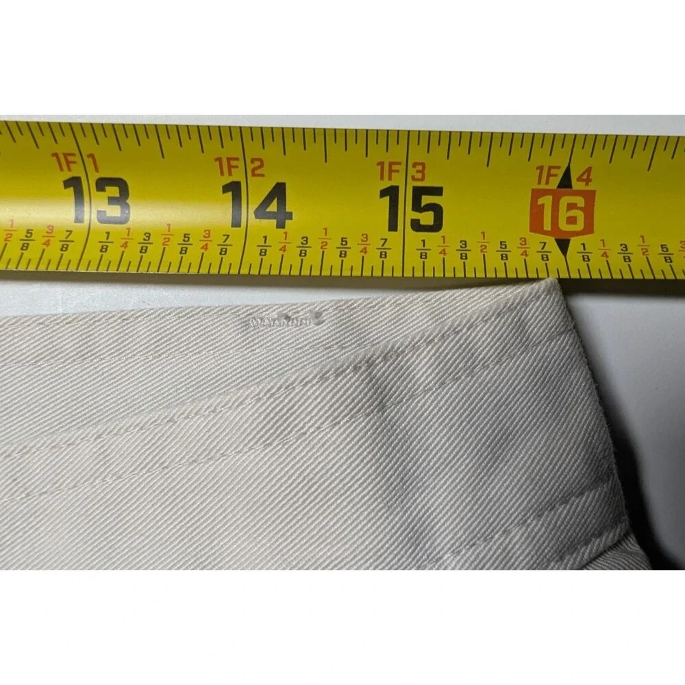 Lands End Women's Size 12 Chino Pants Beige Khaki Straight Leg Cotton Blend